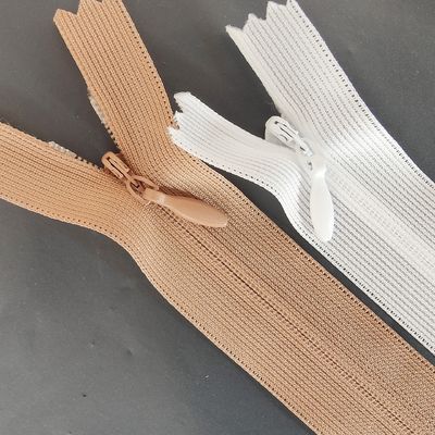 Цветный обратимый невидимый цип 3# Скрытые ципы закрытый конец для платьев